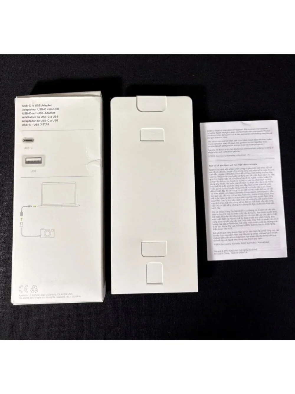 Apple USB-C To USB Adapter Original Box - Accessories MJ1M2AM/A EMPTY BOX ONLY